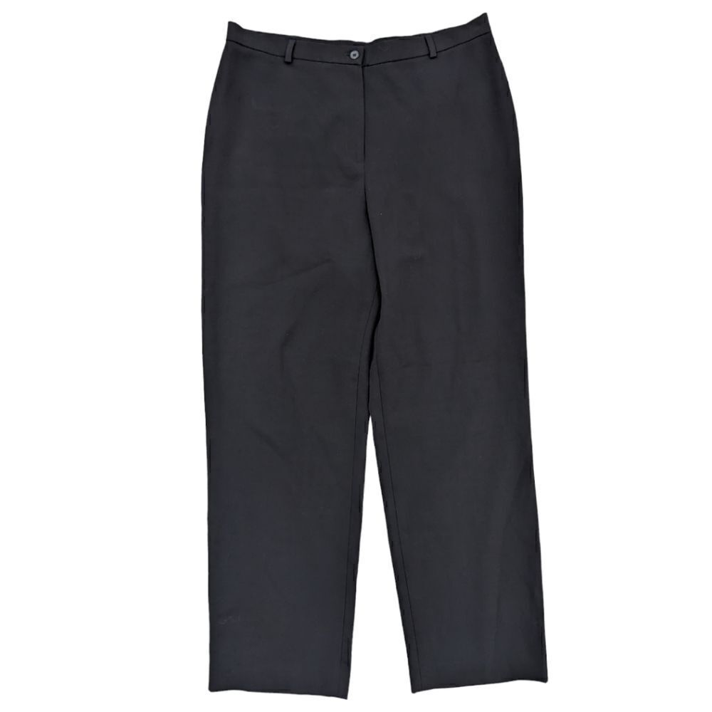 Lauren Ralph Lauren Women's Trousers Straight Leg Stretch- Black Size 16 NWT